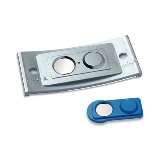 Navneskilt Badgepoint® 70x30 mm, Polar® Classic 30 Medarbejderskiltesæt, skilte med rustfri stålramme, akrylglas og printbare indstik - 5 skilte inkl