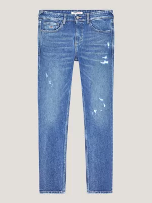Calça jeans Scanton Slim com efeito desgastado em cânhamo