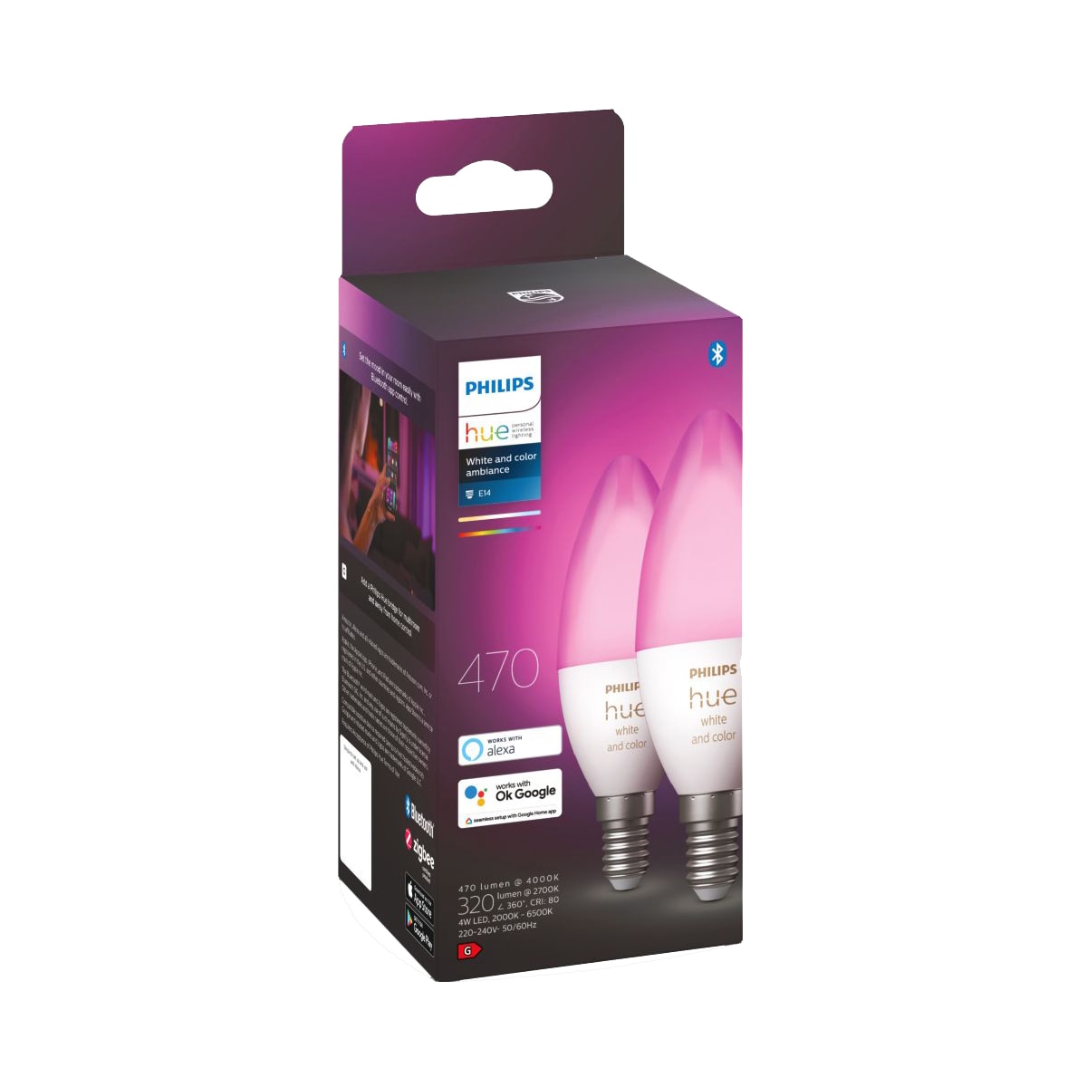 Philips Hue WCA 4W B39 E14 2-pk.