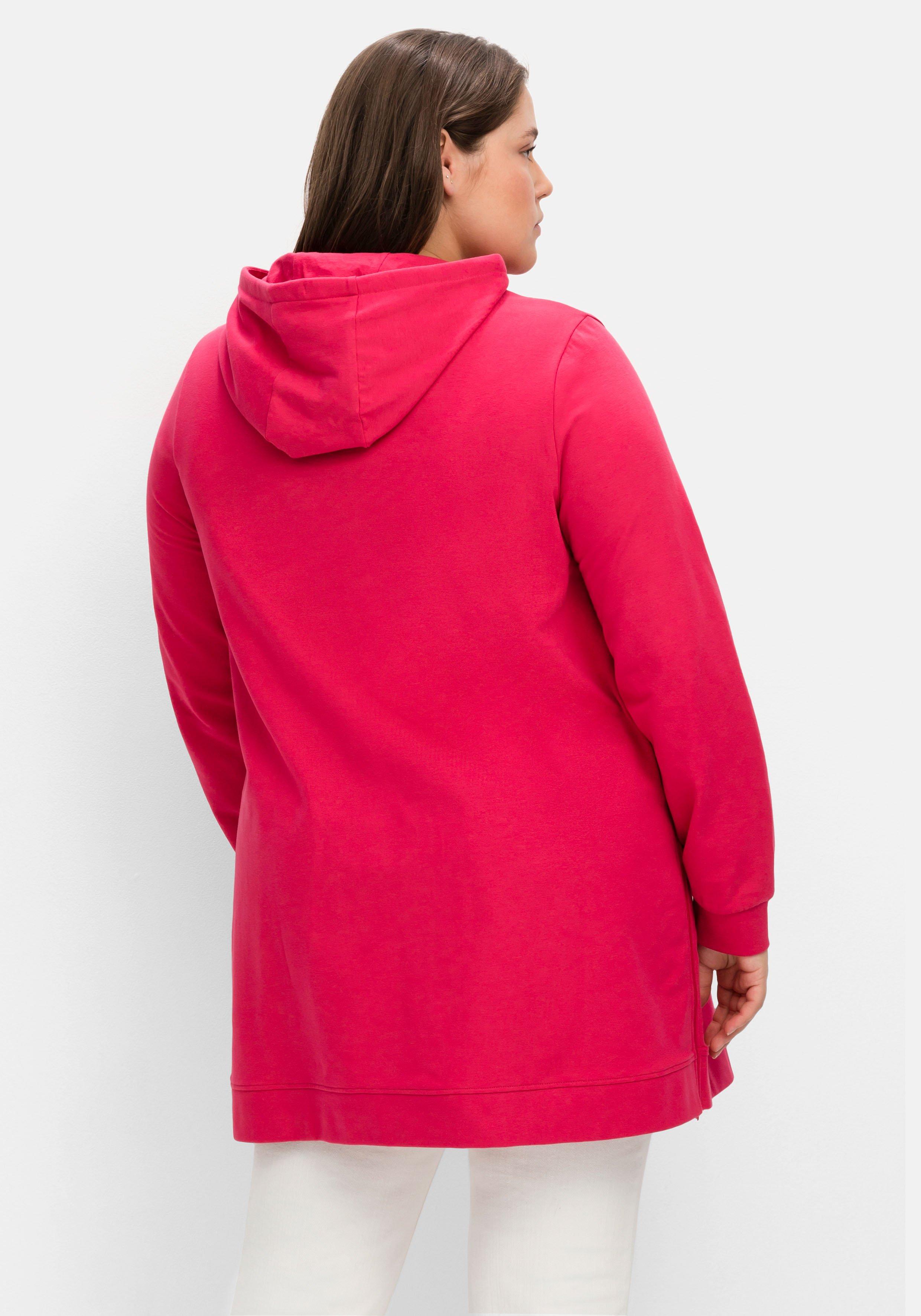 Kapuzensweatshirt mit seitlichen Zippern