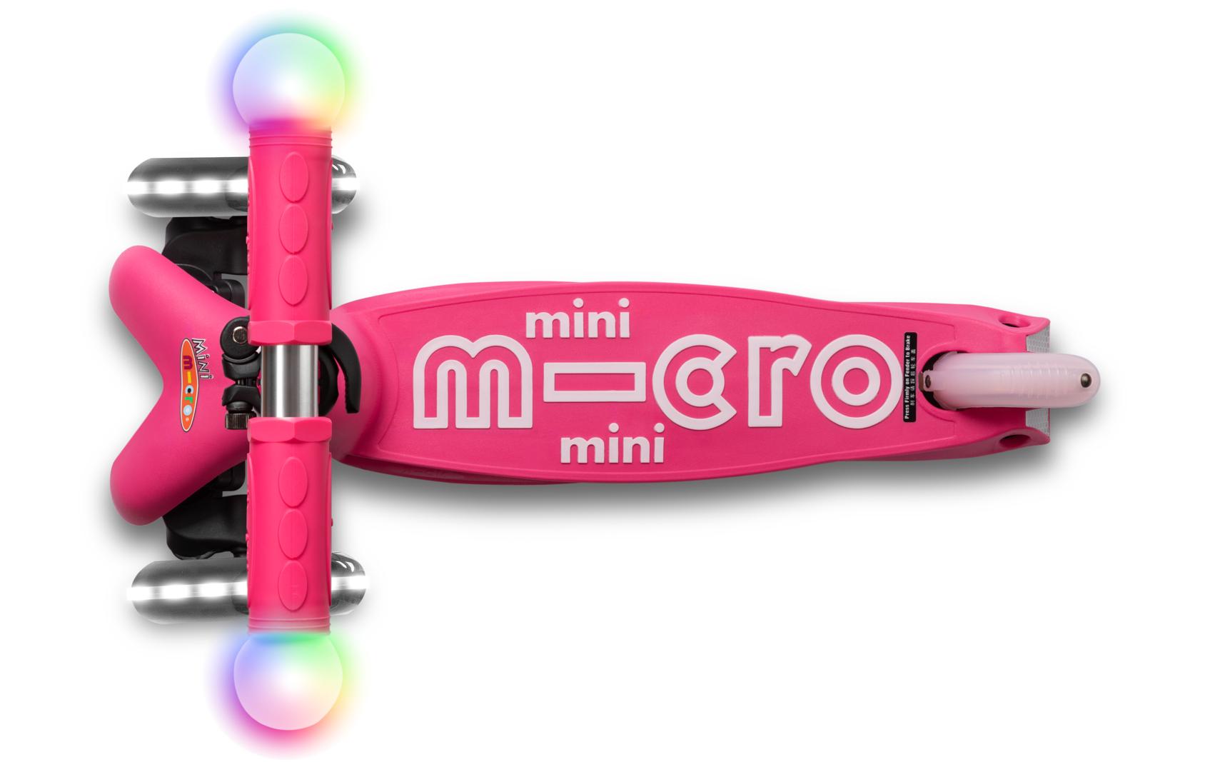 Kickboard Mini Deluxe Magic Pink, LED<br>Magischer Fahrspass auf drei Rädern – Pink