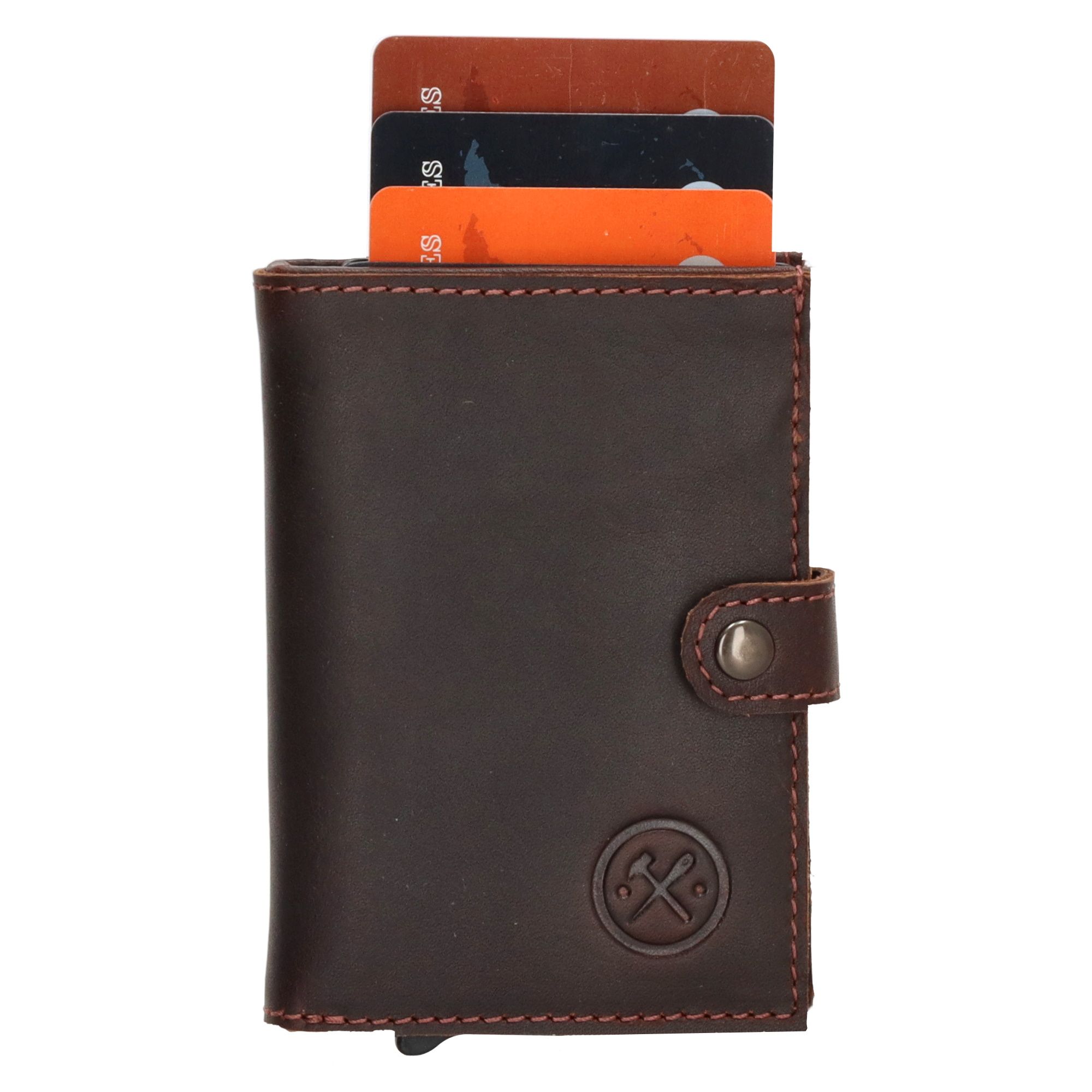 Hide & Stitches Japura Safety Wallet Donkerbruin