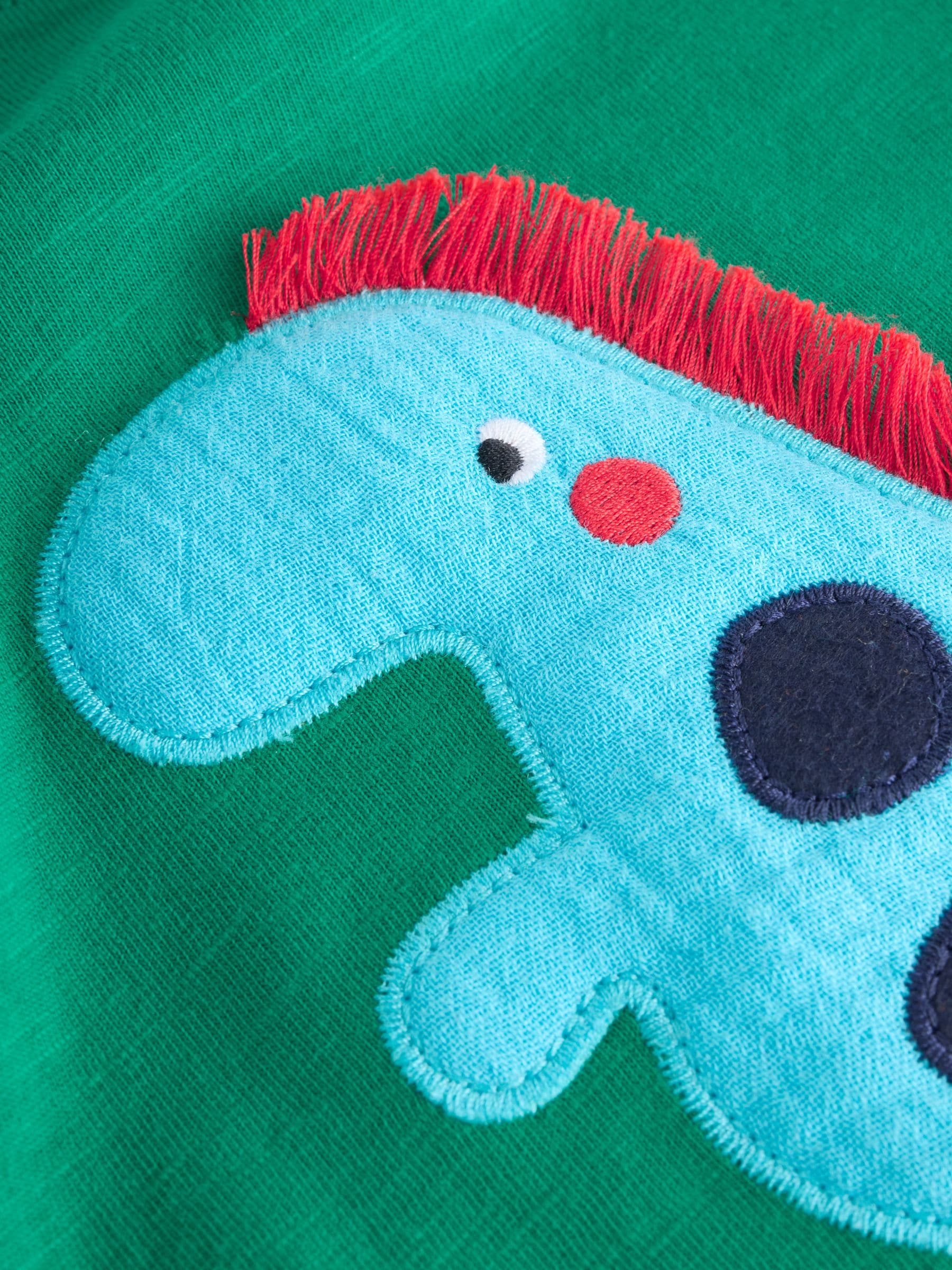 Rood/blauw/groen geruite dinosaurus - Pyjama met geweven onderkant 3 Pack (9mths-12yrs)