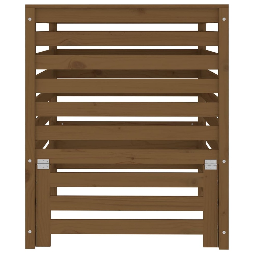 Composteur marron miel 82,5x82,5x99,5 cm bois massif de pin