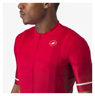 Maillot Manches Courtes Castelli Orizzonte Rouge