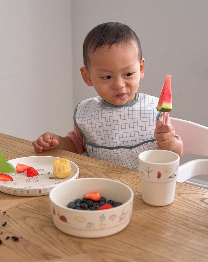 Lätzchen GARDEN EXPLORER – FARM 2er-Pack mit Auffangschale in weiß