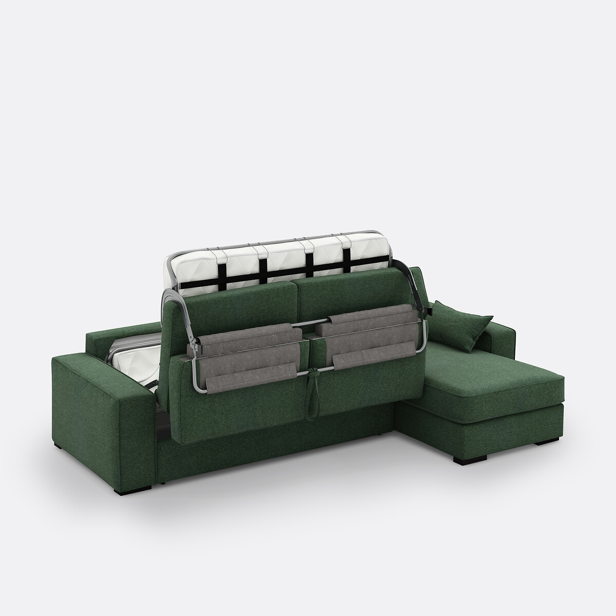 LA REDOUTE INTERIEURS<br>Sofá-cama de canto em tecido texturizado, Bultex, Cécilia