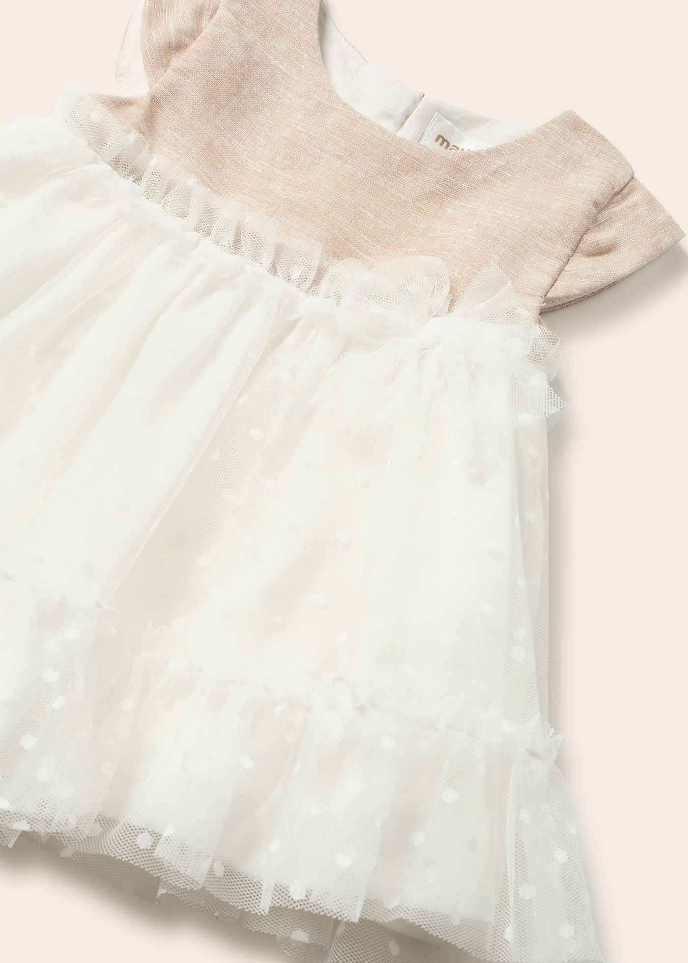 Vestido de linho com capa para fralda para recém-nascido
