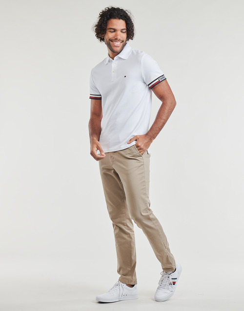 Tommy Hilfiger - MONOTYPE FLAG CUFF SLIM FIT POLO Blanco