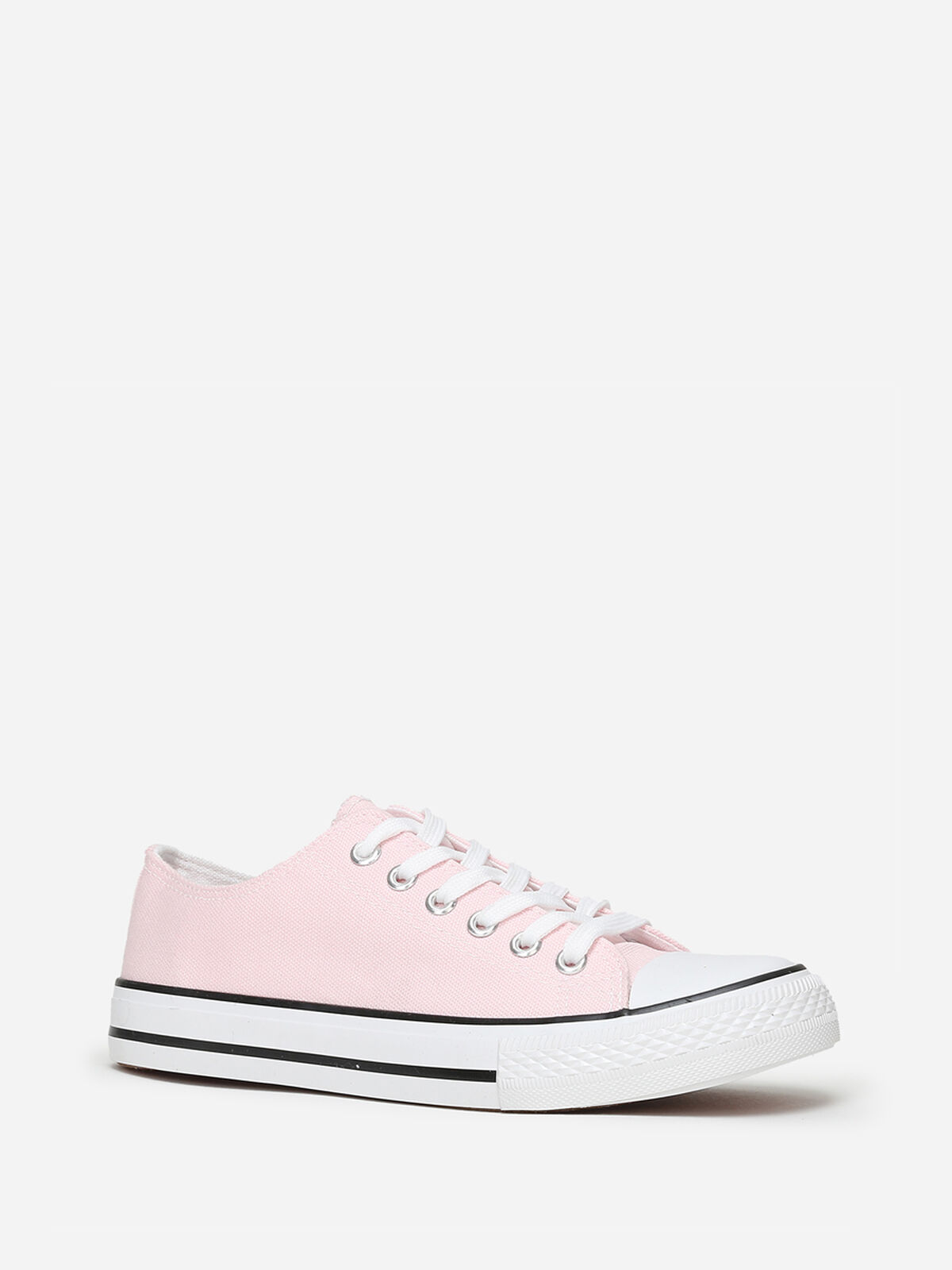 Tennis basses en toile- Rose
