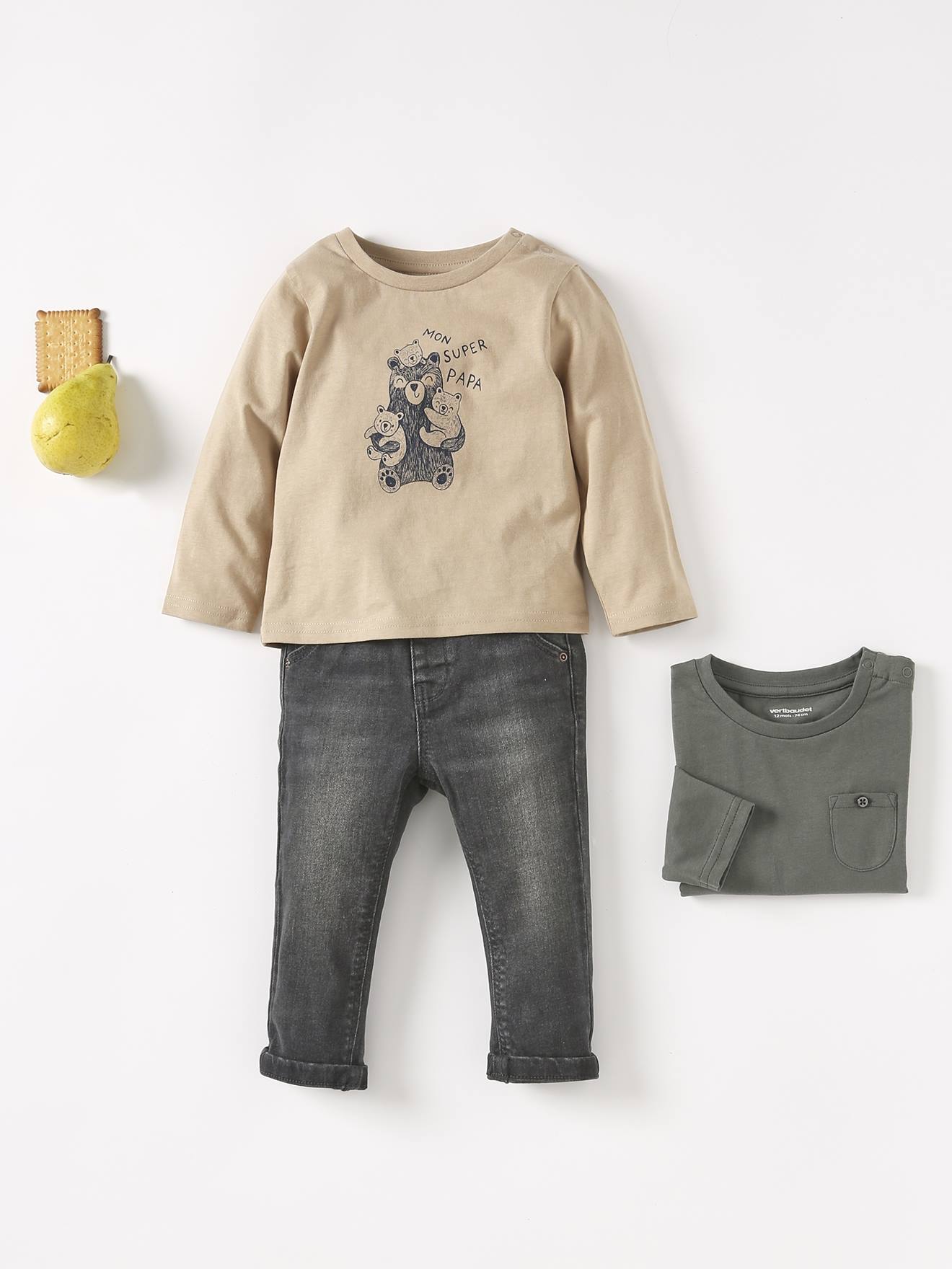 Calça jeans reta para bebê