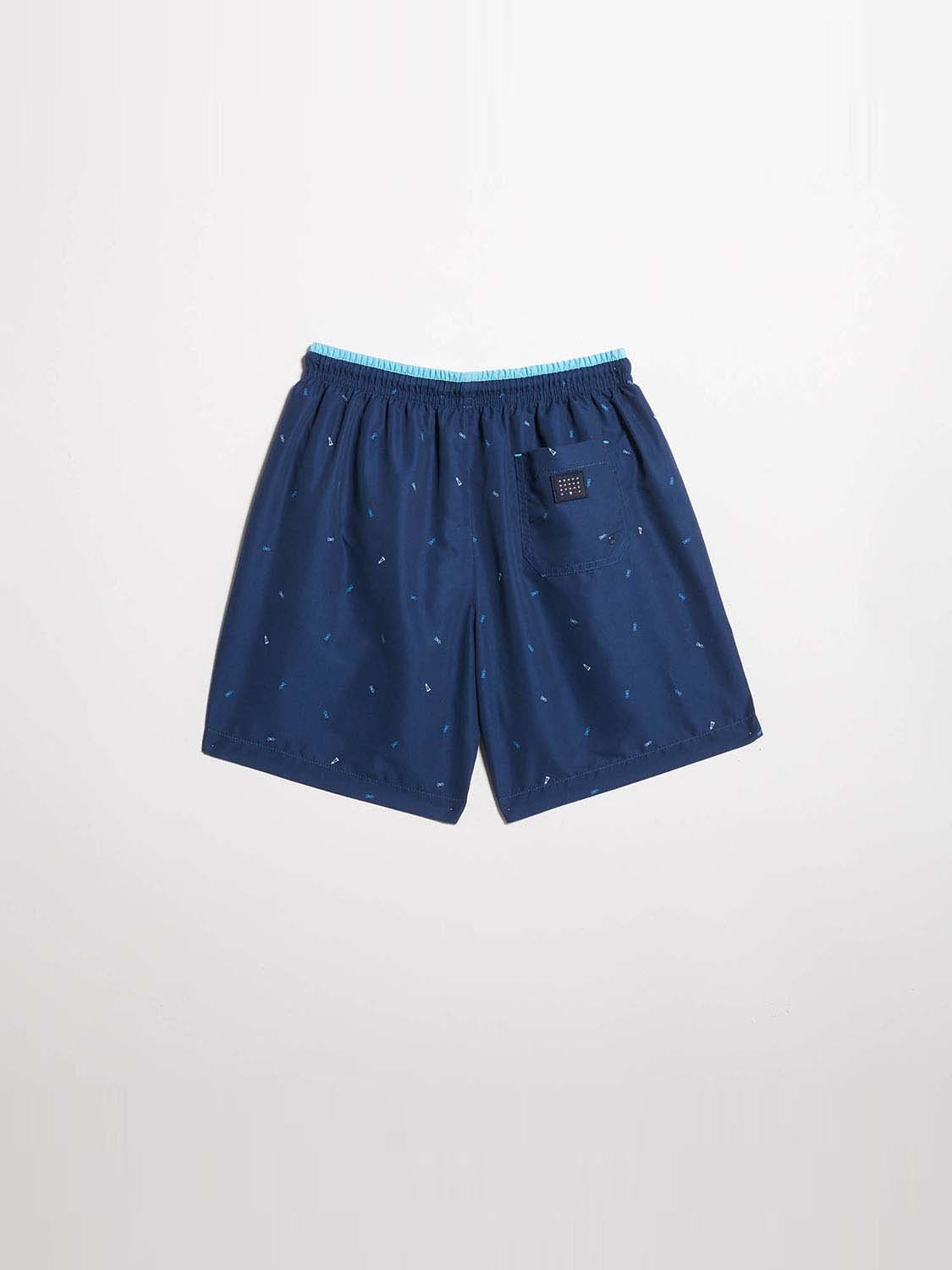 Short de bain Recyclé Bleu marine