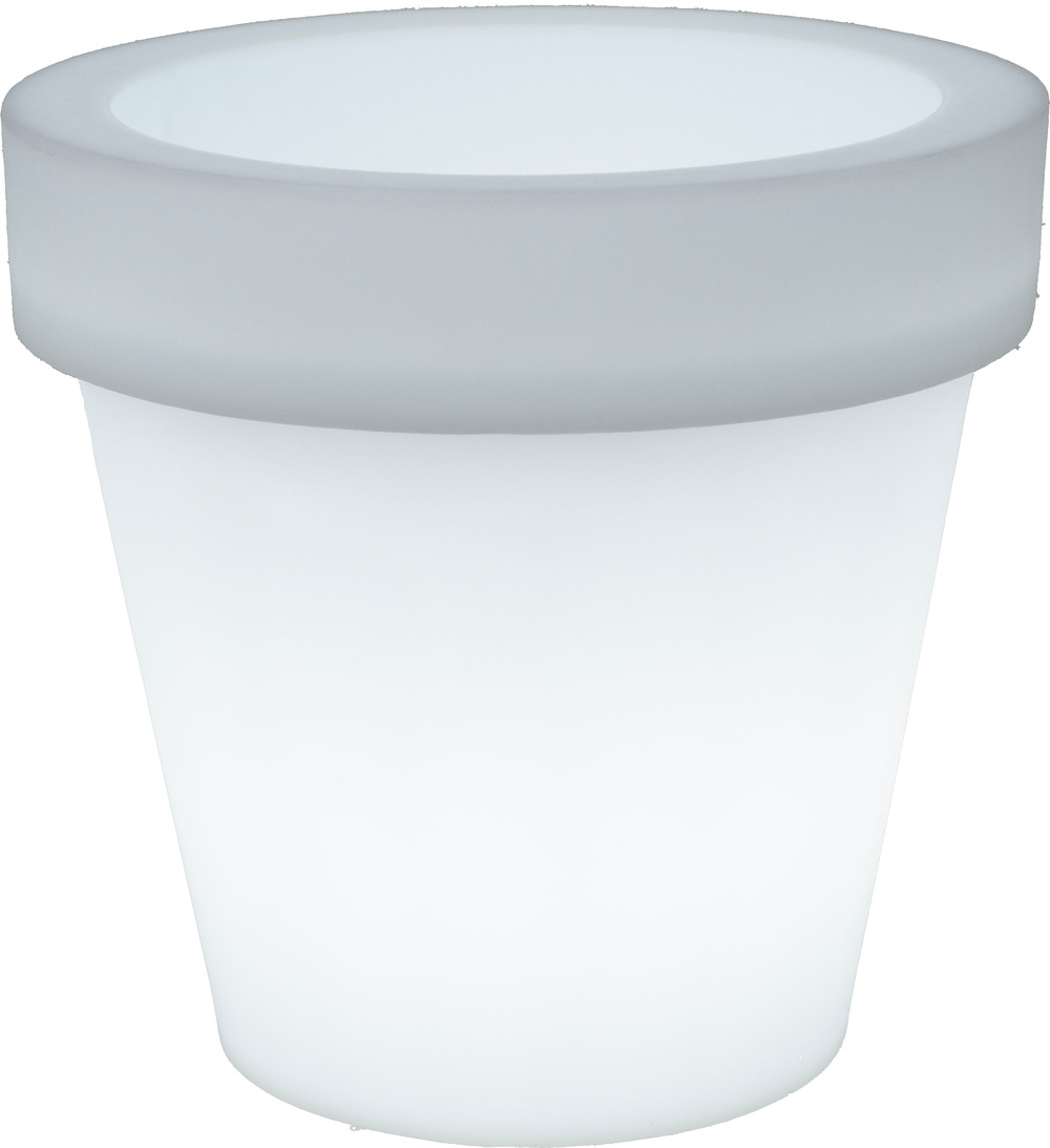 Pot rond lumineux magnolia 120 lumière blanche froide par câble ø120x114cm