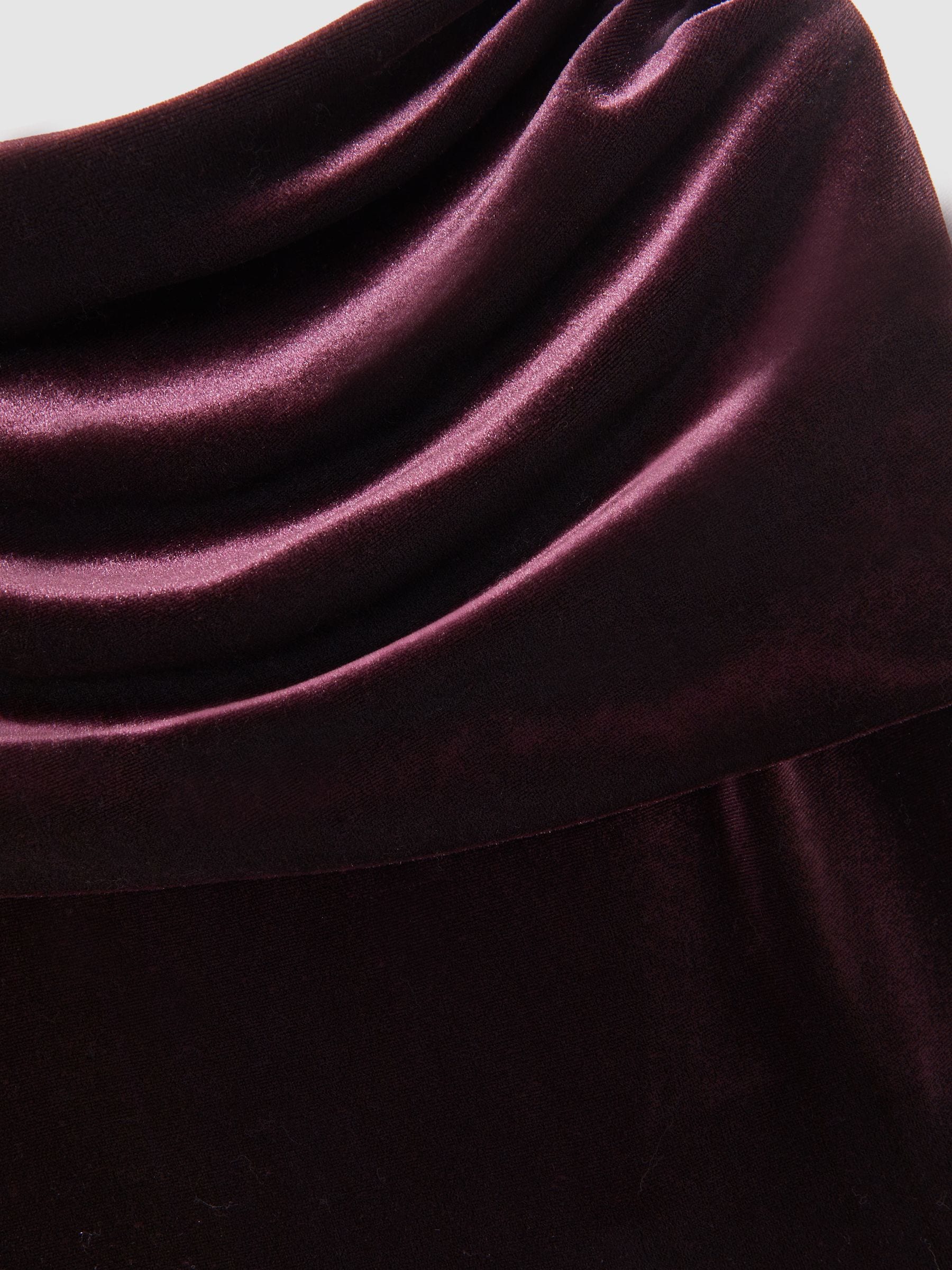 Reiss Andria Velvet Drape Strapless Jumpsuit