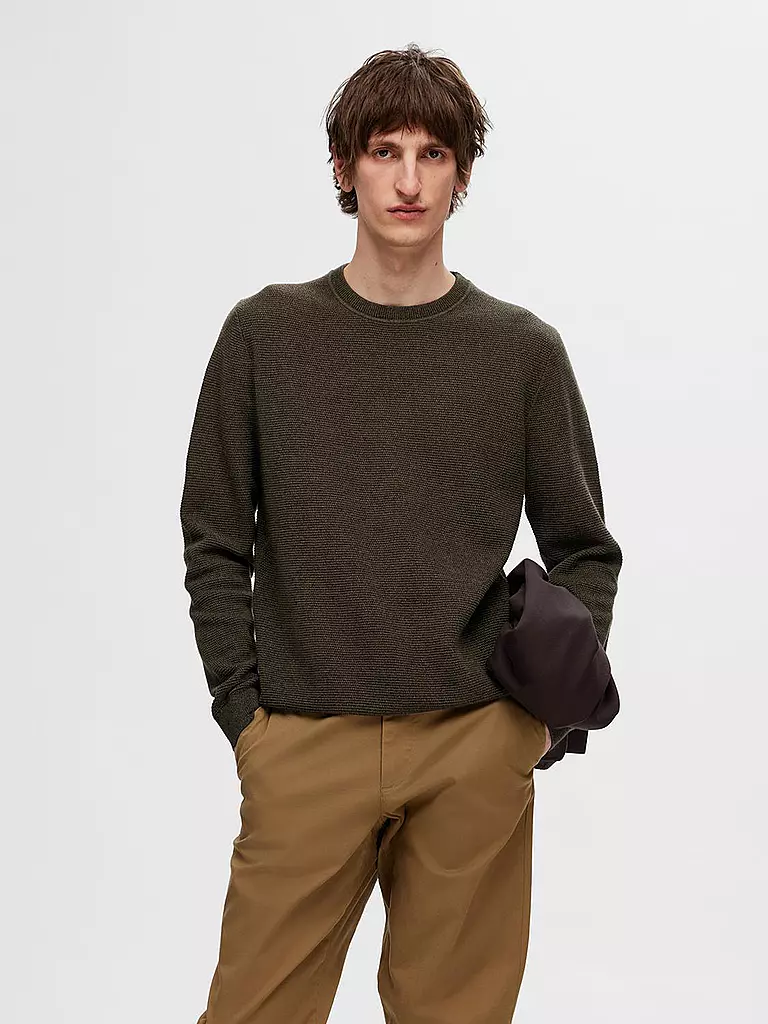 SELECTED Pullover SLHROSS olive