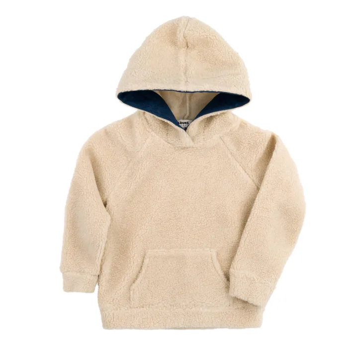 Lours Paris Hoodie Sheepskin  | Ecru