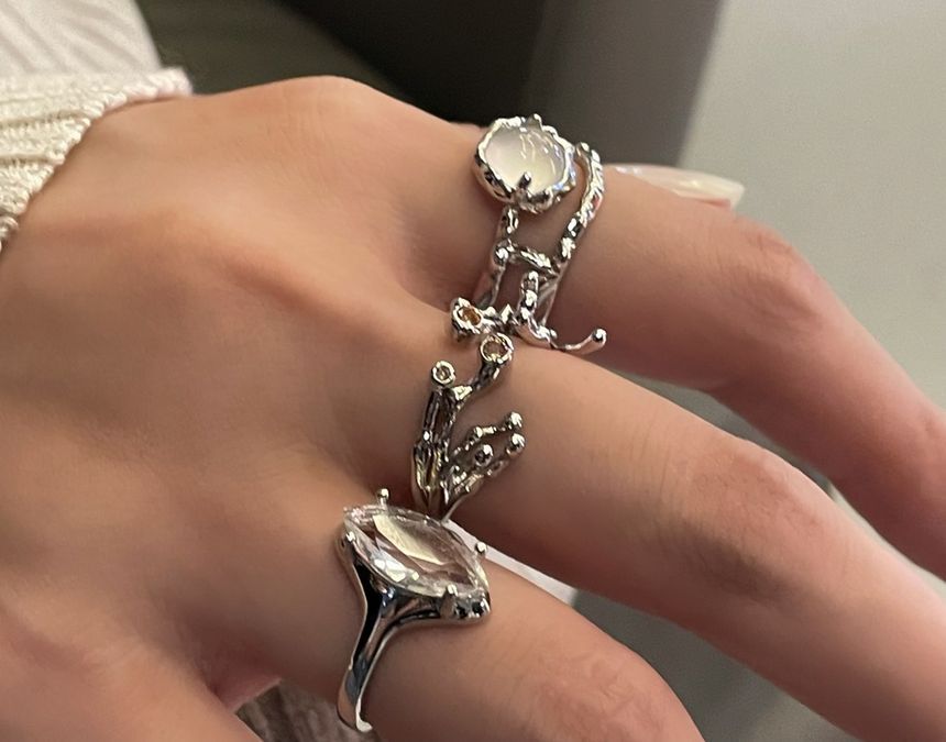 Lilafey - Legering Open Ring / Set