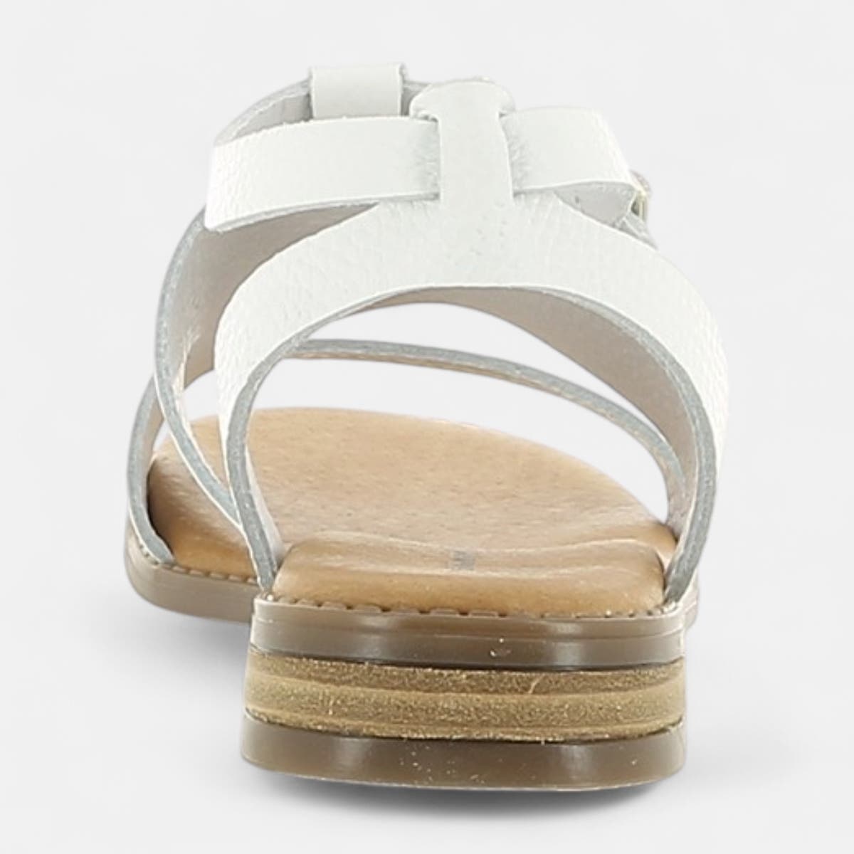Sandales Femme en cuir blanc