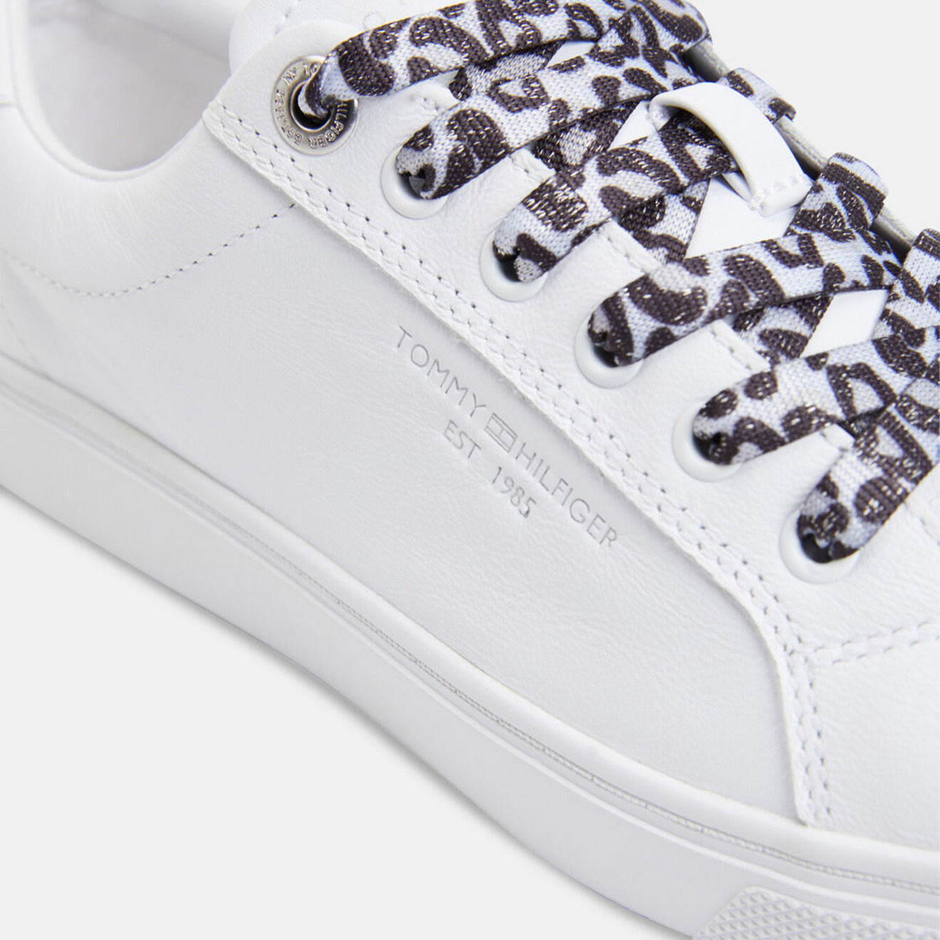 Tommy Hilfiger Baskets en Cuir Leo blanches
