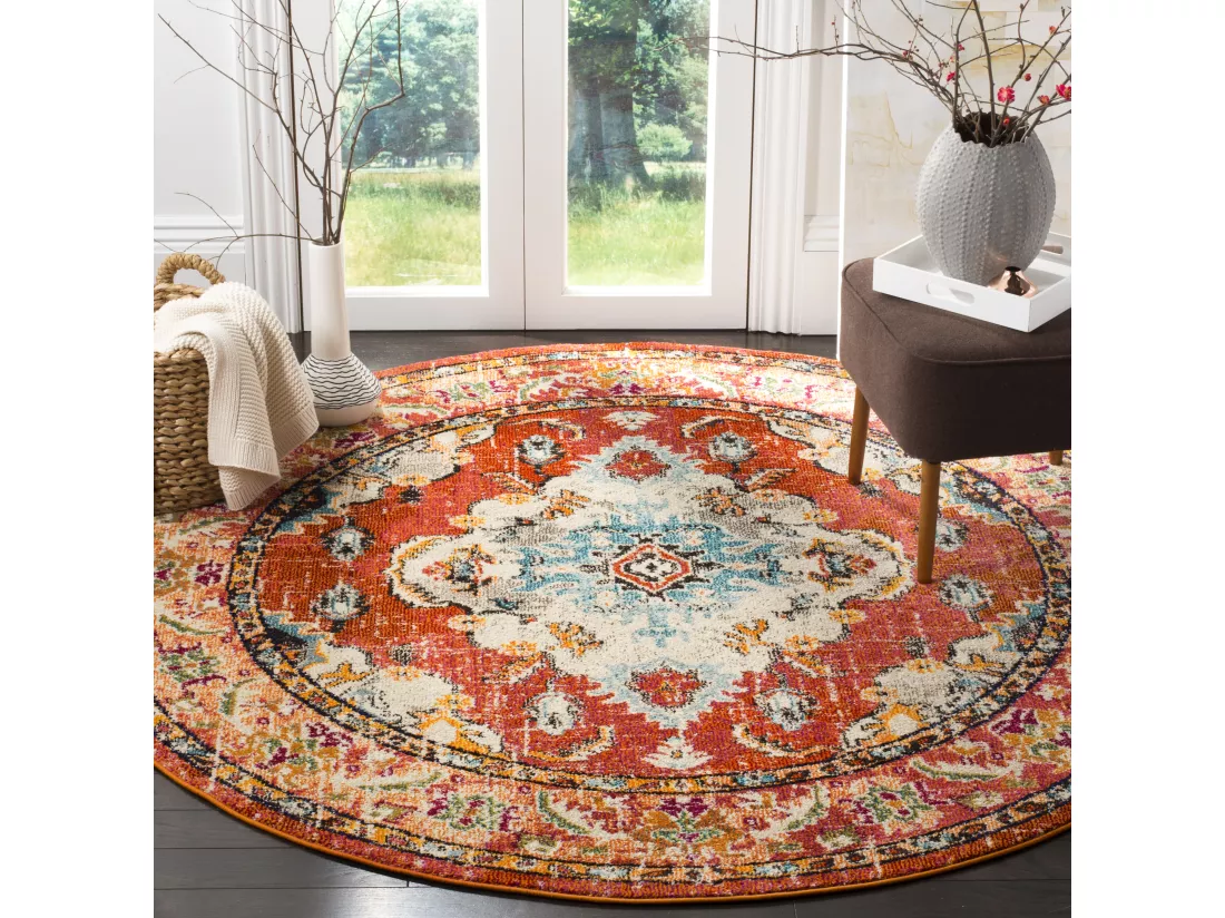 Tapis Orange & Light Blue 201 X 201 cm - Milà