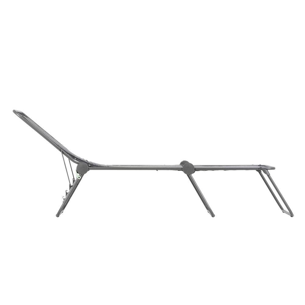 Gepolsterte Klappbare Sonnenliege Siesta L LightComfort® Grau Ombre