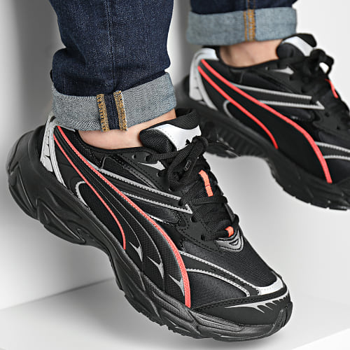 Baskets Morphic Reflective 393646 Puma Black Fiery Coral