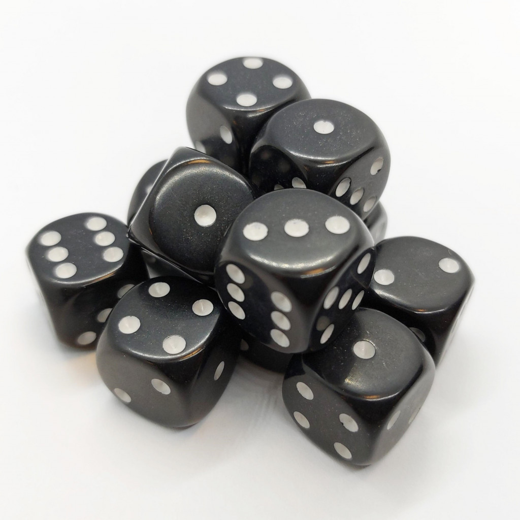 Set de 12 Dés 6 Faces Chessex : Opaques