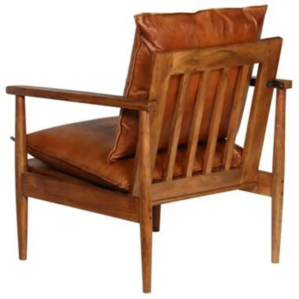 vidaXL - Fauteuil - Bruin - Leer