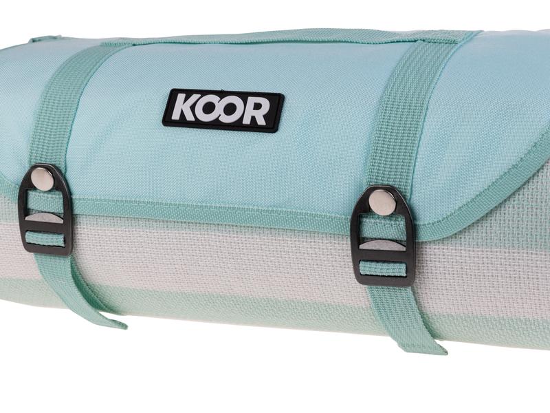 KOOR Picknickdecke Stripes mint 200 x 300 cm Modische Picknick-Decke in sommerlichen Trendfarben
