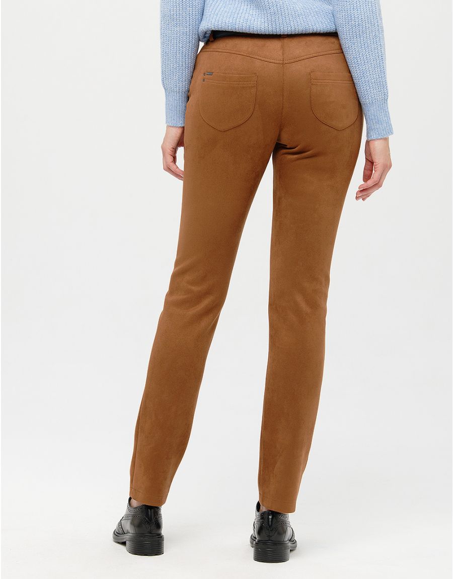 Pantalon suédine marron