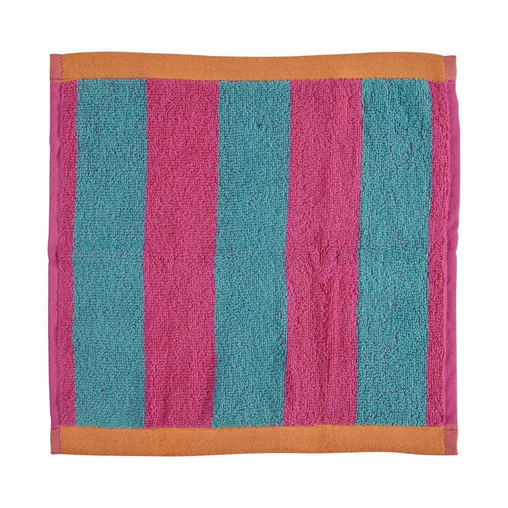 Bahne Interior  Stripe håndklæde - Pink/Turqoise/Orange