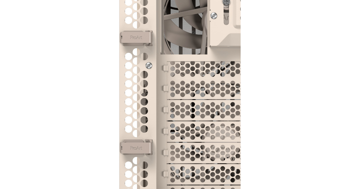 ASUSProArt PA401 Wood Edition - Tempered Glass Panel midi tower behuizing  (Beige/houtkleur | 2x USB-A | 1x USB-C | Tempered Glass)