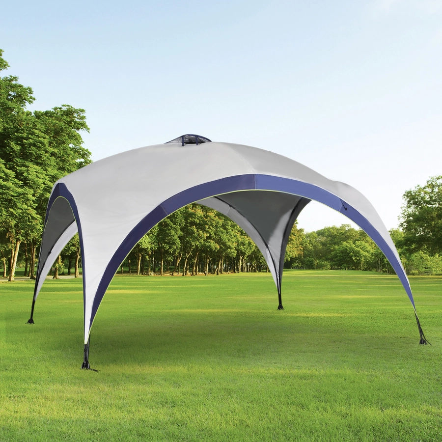 Outsunny Pavillon grau, blau