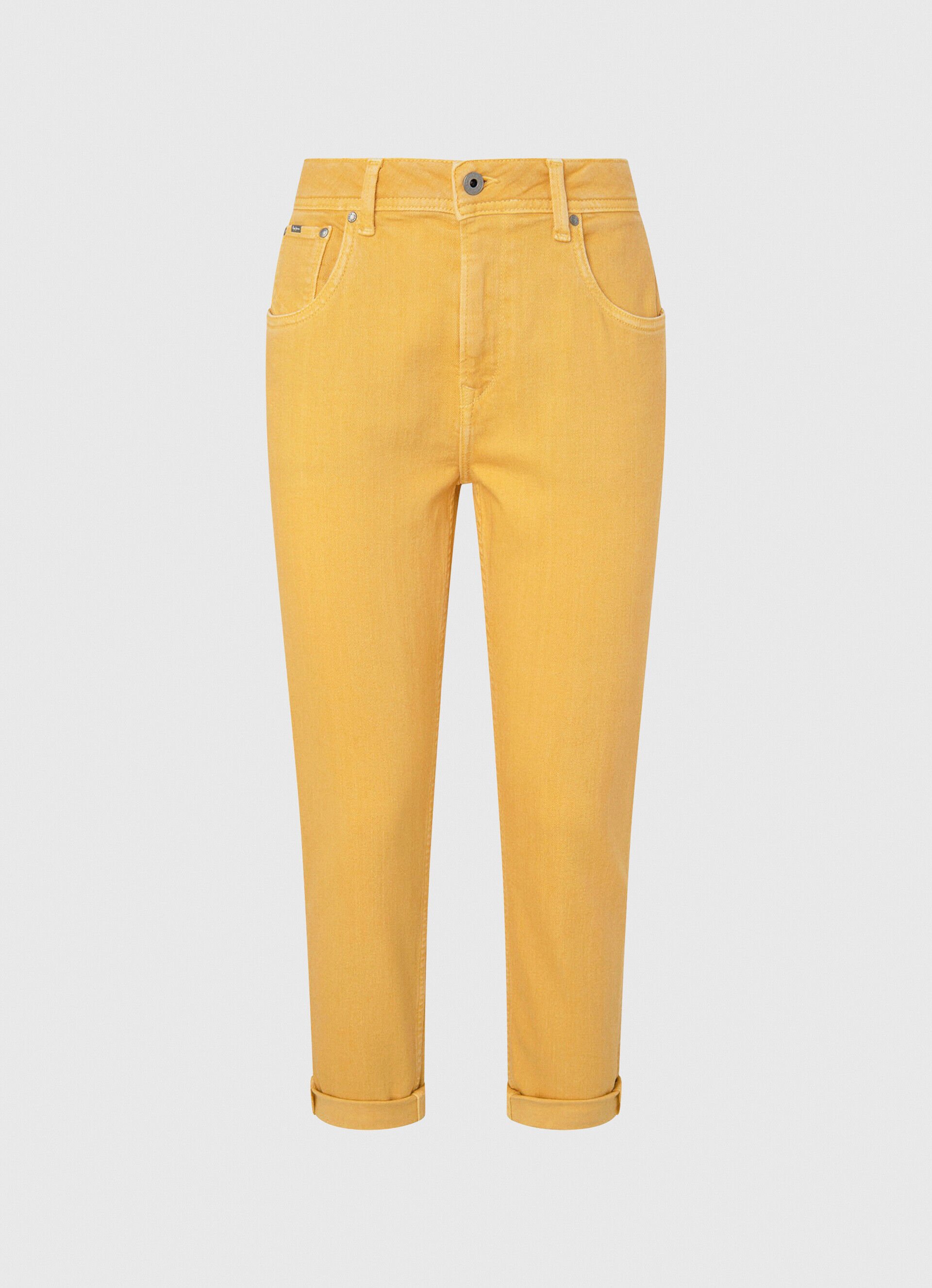 Calça de corte relaxado com 5 bolsos - brilho