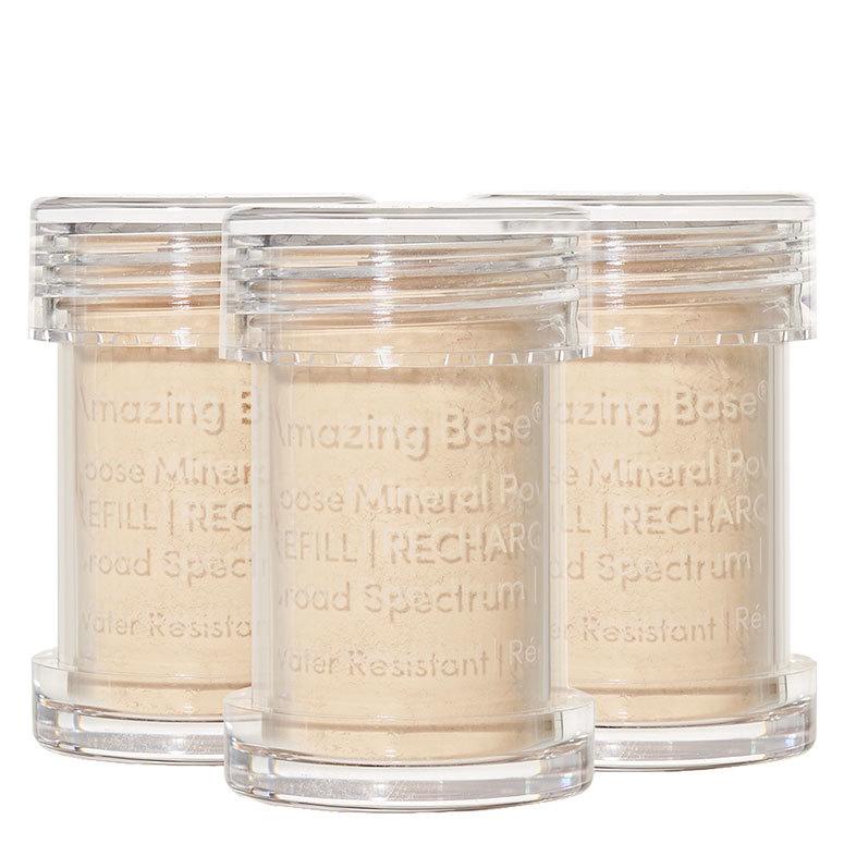 jane iredale Amazing Base Refillable Brush Light Beige 3 Pack Refills