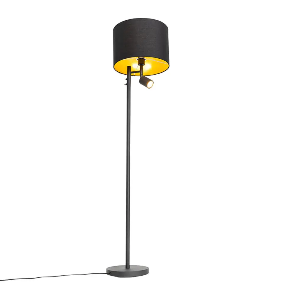 Qazqa vloerlampen jelena goudkleurig e27