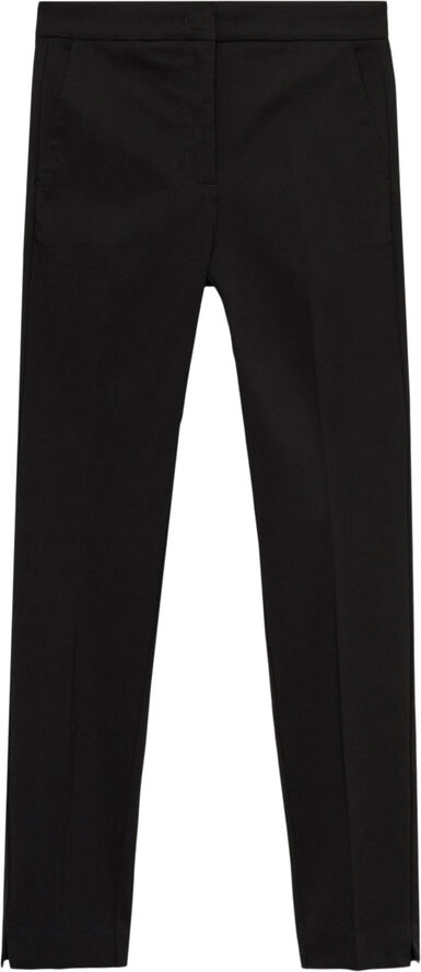 MANGO Cropped slim-fit trousers Black