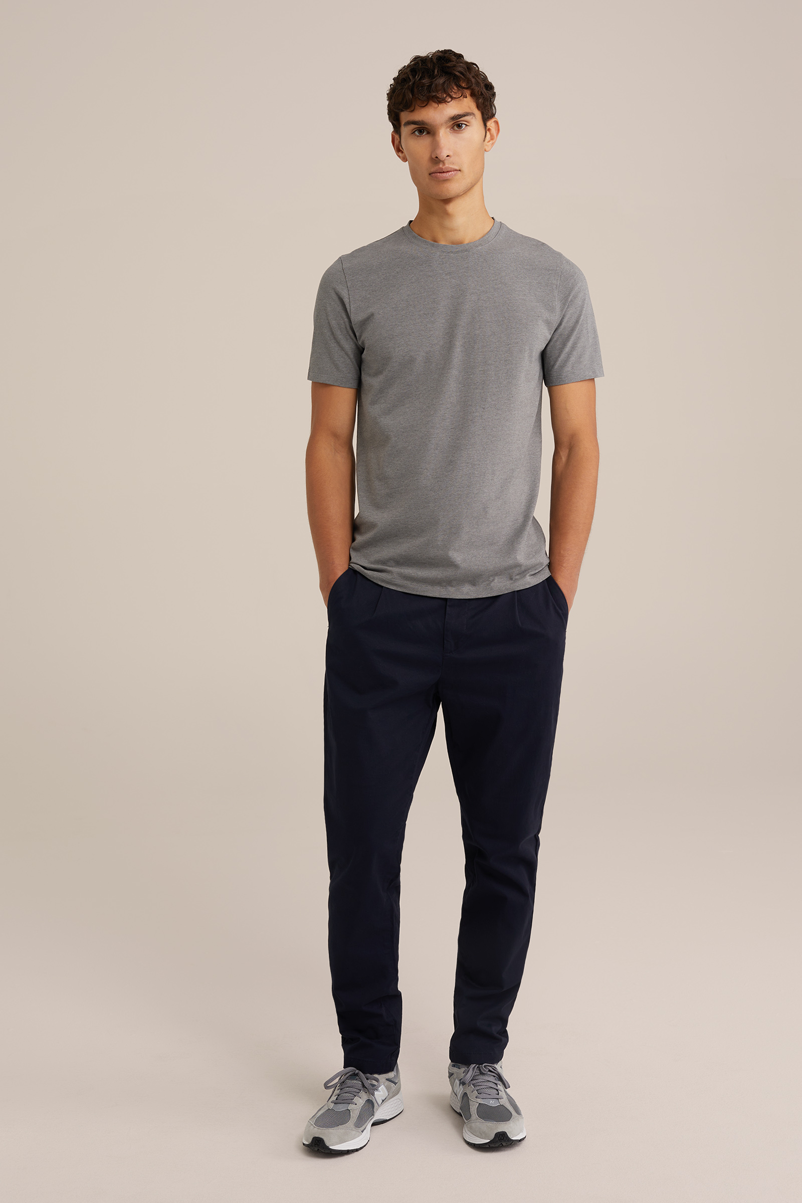 T-shirt WE Fashion Lichtgrijs
