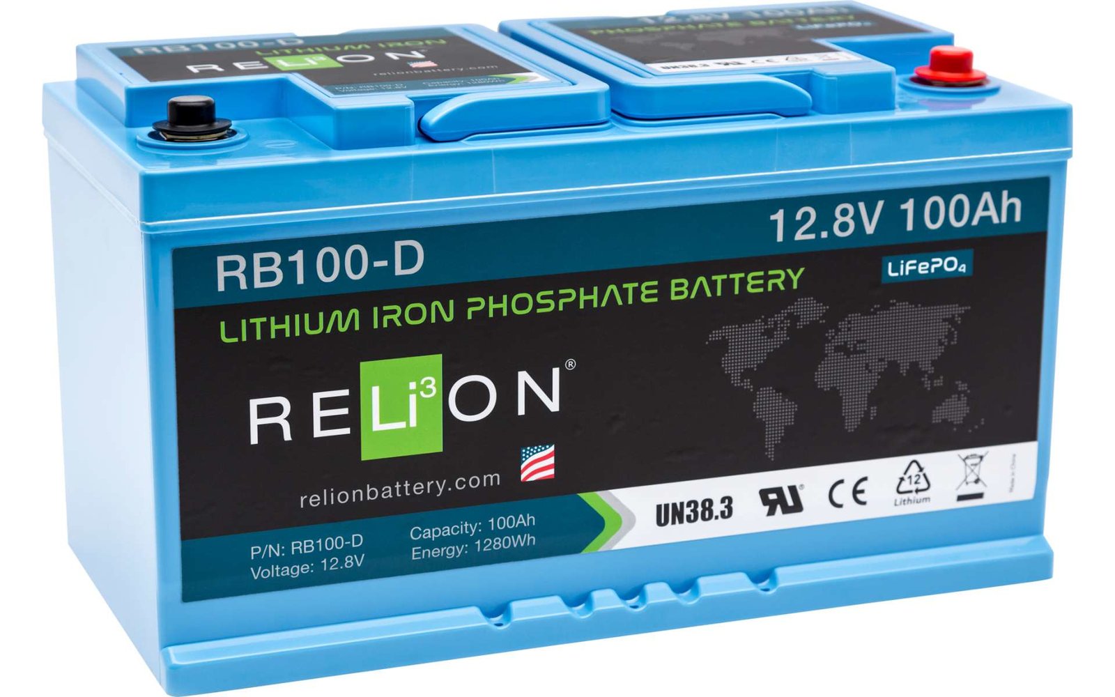 Relion Lithium-Ionen Batterie 12 V / 40 Ah