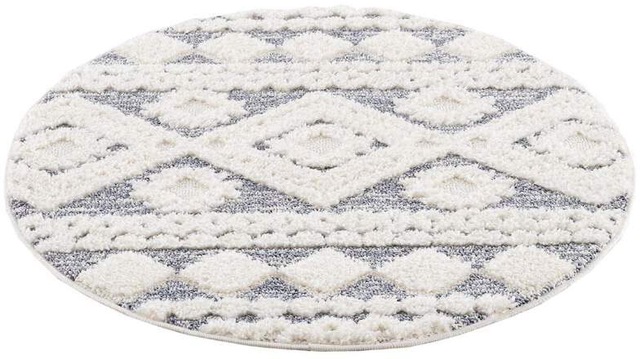 Carpet City Hochflor-Teppich »Focus 3005« rund 20 mm Höhe Boho-Teppich, Hochtief-Muster/ 3D-Effekt, für Wohnzimmer, Schlafzimmer