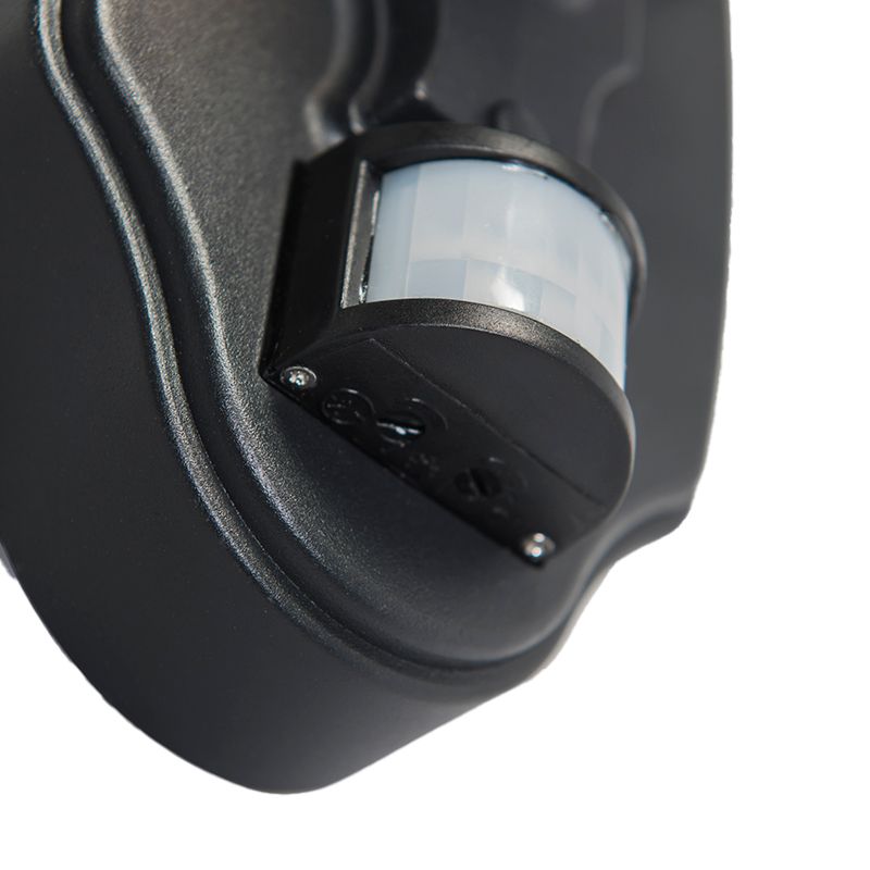 Buiten wandlantaarn zwart met bewegingssensor IP44 - New Orleans Up