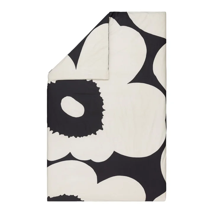 Marimekko - Iso Unikko Deckenbezug, 210 x 210 cm, off-white / charcoal