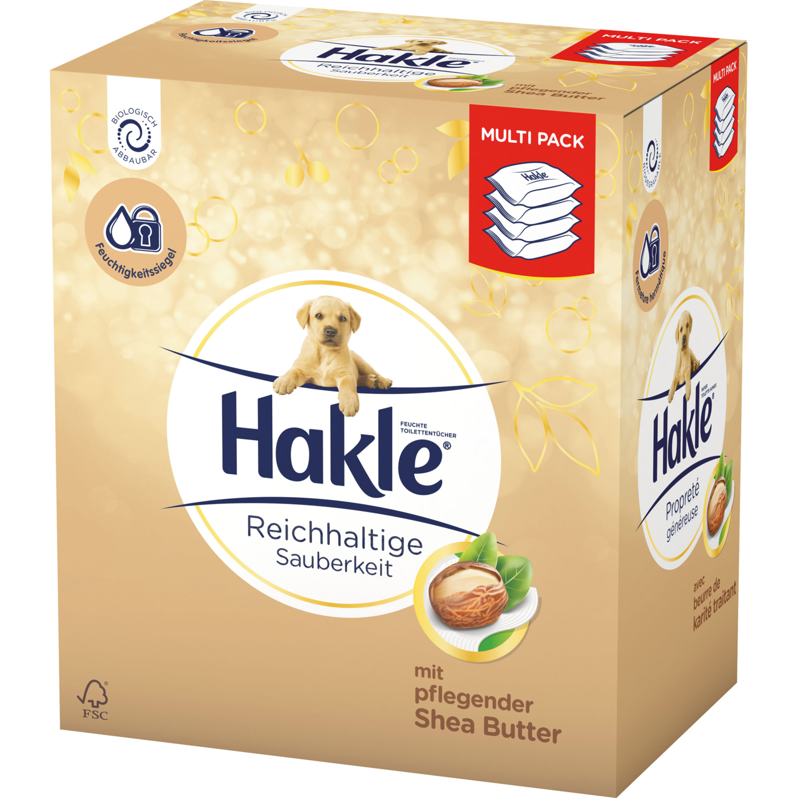 Hakle Feuchttücher Shea Butter 4 x 42 Tücher