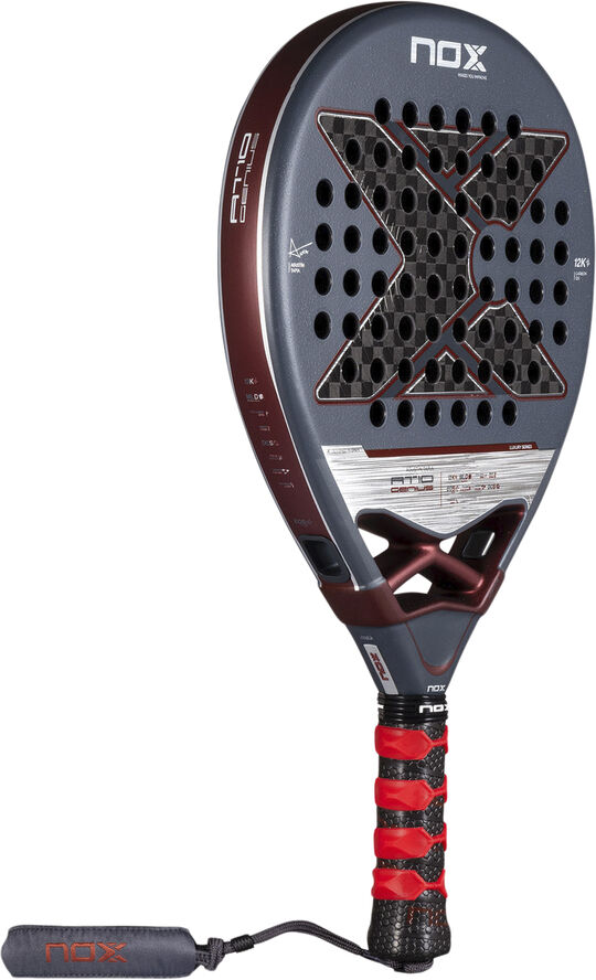 Nox Agustin Tapia 10 Genius 12K Padelbat Sølv