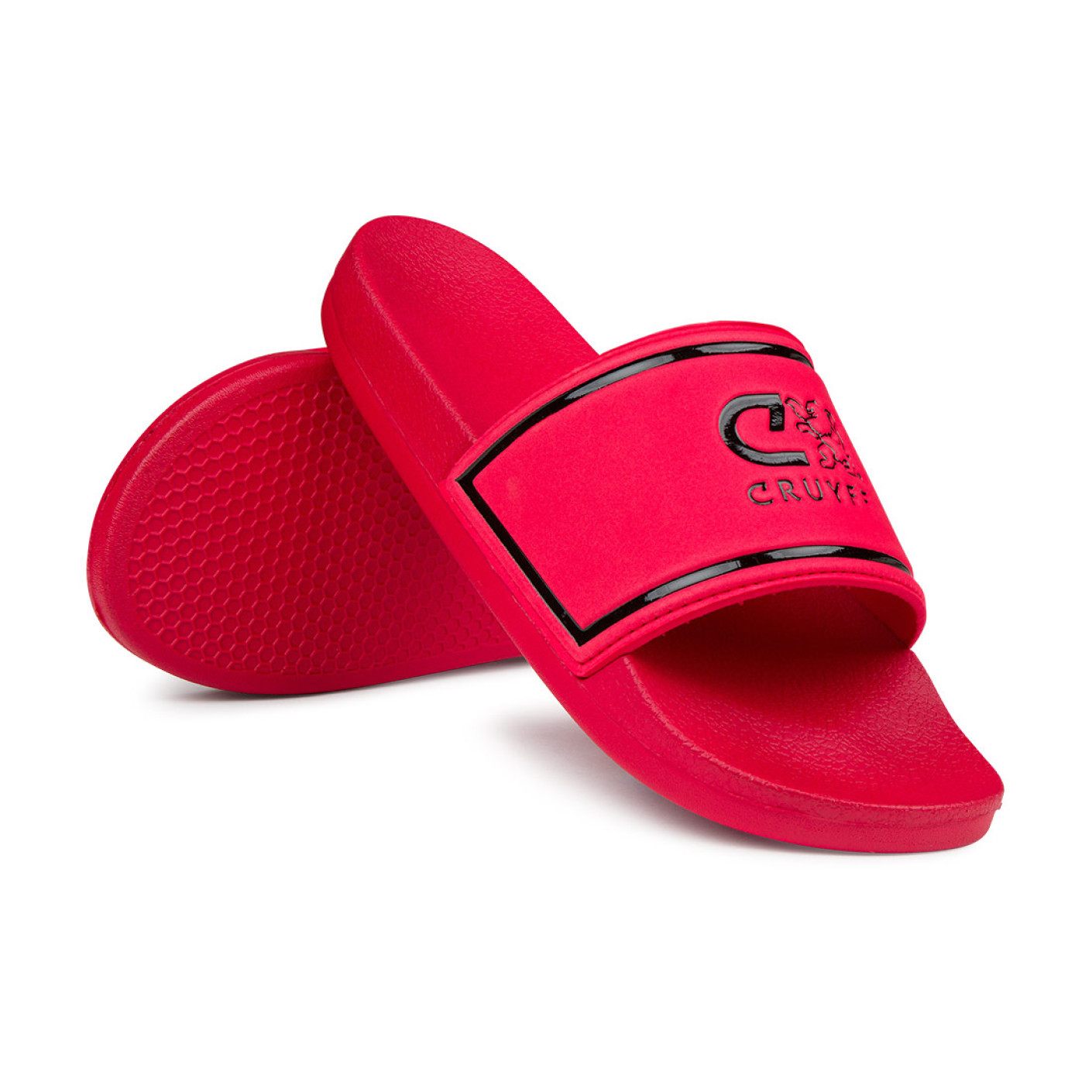 Cruyff Agua Copa Slippers Rood Zwart