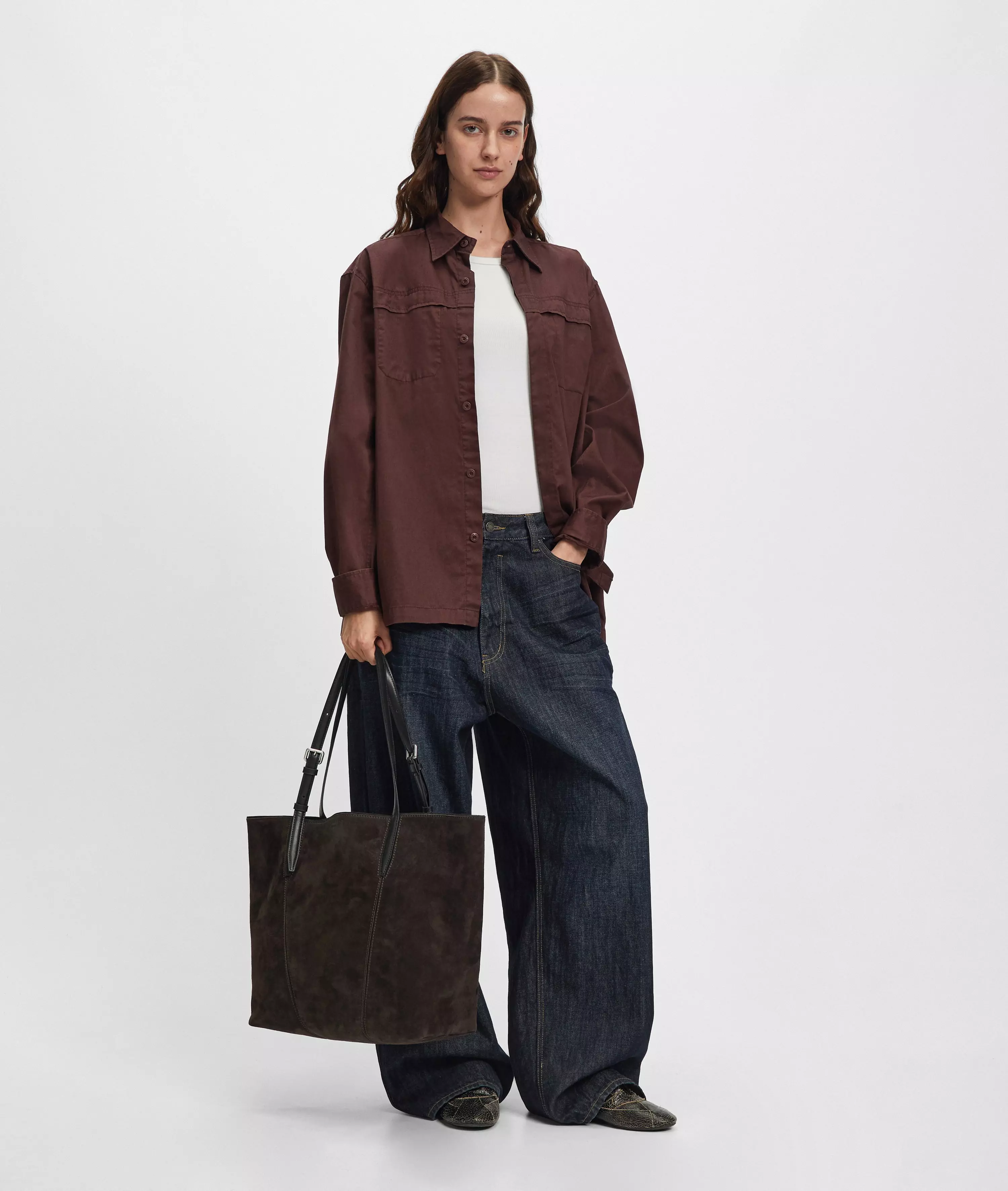Una Shopper M Large shopper in suede look