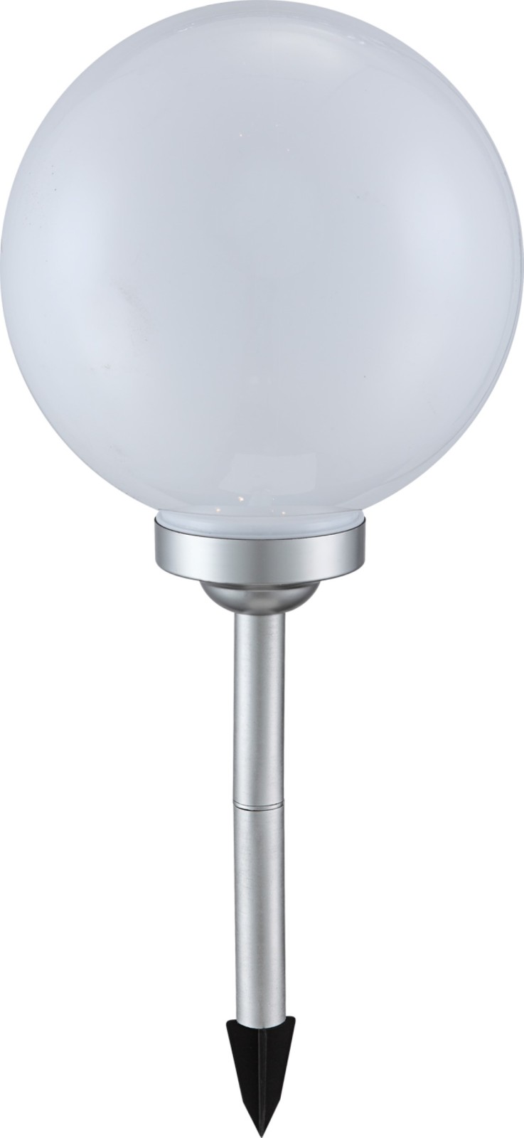LED-Solarleuchte - silber metallic - weiß - 68 cm hoch