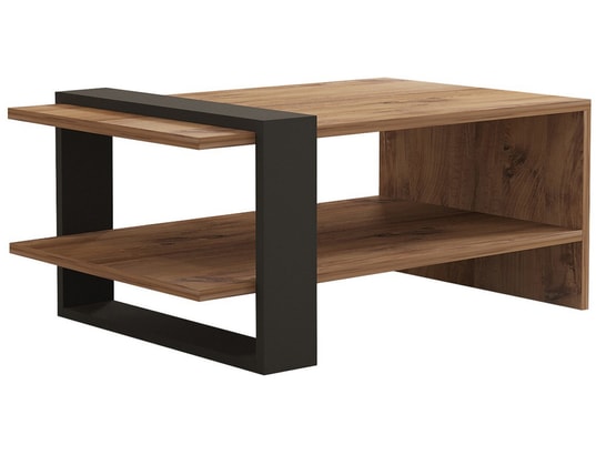 CONCEPT1 - Table basse Oeufs chene anthracite 80 x 55 x h35cm