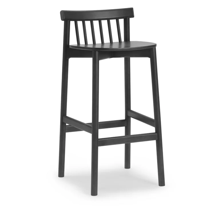 Normann Copenhagen - Pind Barstuhl, 75 cm, Esche schwarz gebeizt