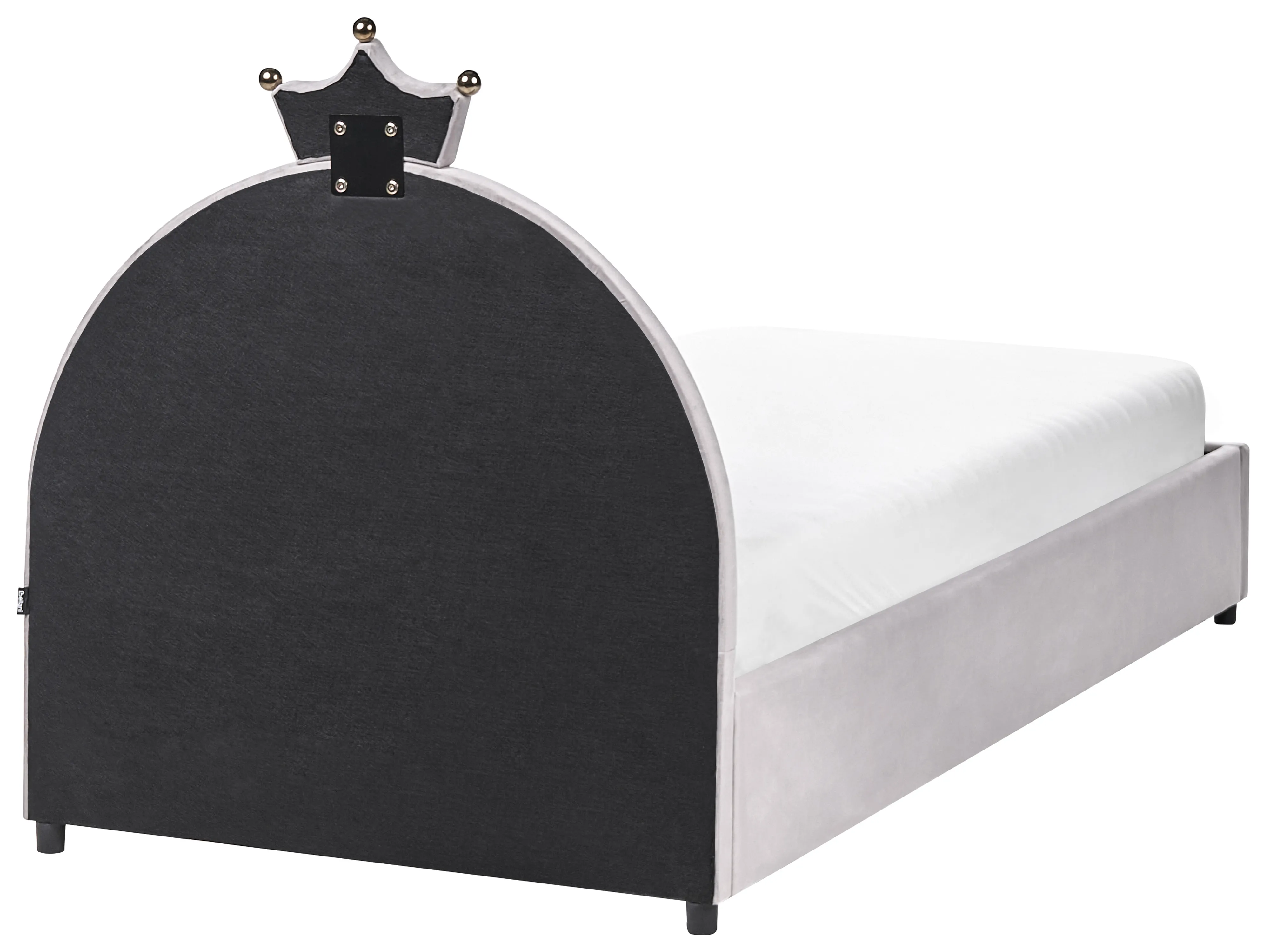 Kinderbed met opbergruimte Kroon Fluweel GRISETOT 90 x 200 cm Grijs